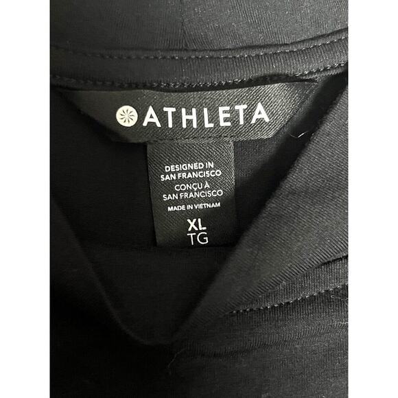 Athleta Shirt Women's Pullover Oversize Black Preppy Casual Mock Neck Size XL - Picture 7 of 8